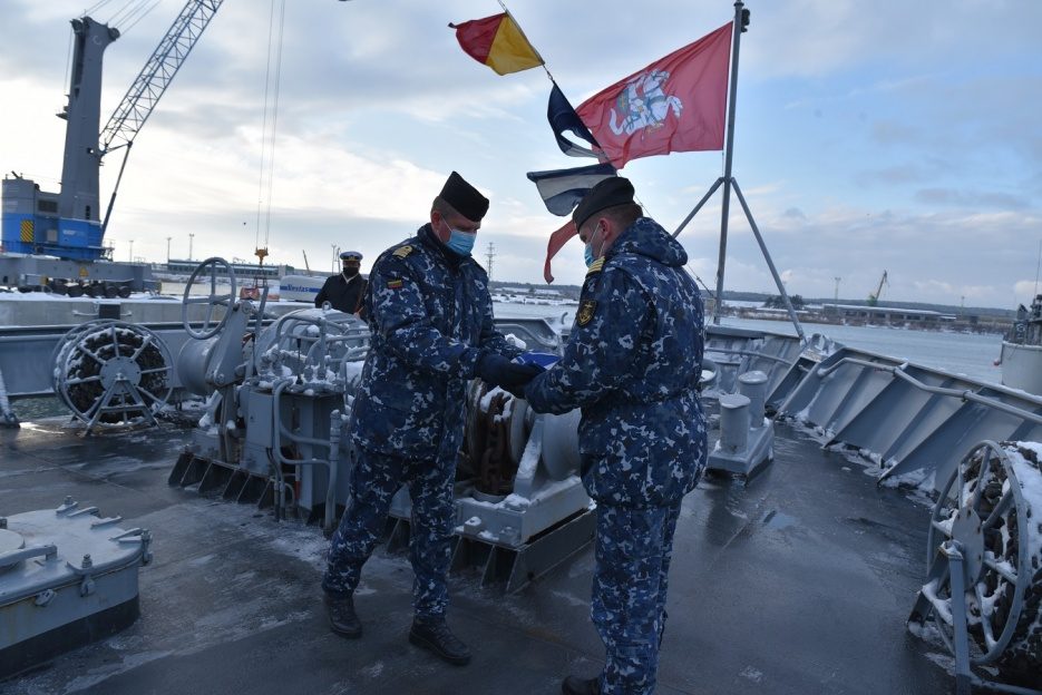 Vadovavimą NATO laivų grupei iš Lietuvos perėmė Nyderlandai