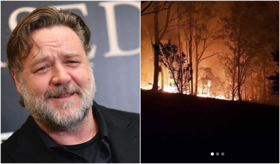 Nuo Australijos krūmynų gaisrų nukentėjo ir aktorius R. Crowe
