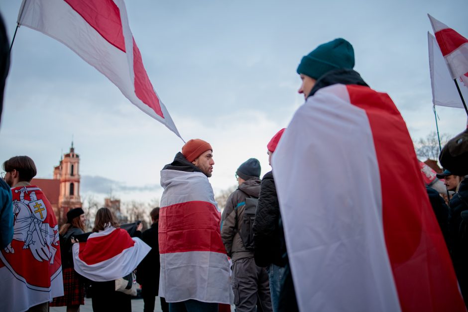 Baltarusijos diasporos atstovai Vilniuje minėjo Laisvės dieną