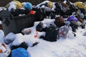 Gyventojai priversti kęsti smarvę: nuo gruodžio neišveža šiukšlių
