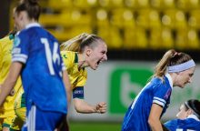 Kapitonės įvartis atnešė Lietuvos moterų futbolo rinktinei pergalę prieš Kiprą